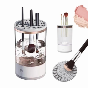 Electric Makeup Brush Cleaner, Make Up Brush Cleaner Cleanser Machine, Makeup Brushes Cleaner and Dryer, Automatic Makeup Brush Cleaner for All Size Beauty Makeup Brush Set, Eyeshadow, Blush Brush