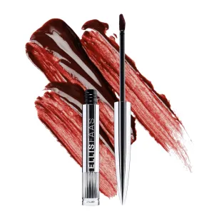 Ellis Faas Milky Lips Liquid Lipstick Fluid High Pigment Lip Color Stick Soft & Glossy Finish with Candelilla Wax Prune Seed Extract Light Texture Defines Full Cover or Stained Effect (202 Dark Blood)