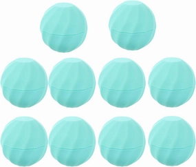 Empty Lip Balm Container, 10pcs Refillable Lip Gloss Sphere Lipstick Makeup Samples Holder for Lip Gloss (Blue)