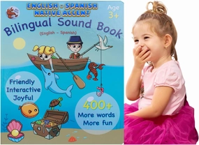 English and Spanish ABC Learning for Children, Interactive Kids Book, Fun Educational Toy to Learn Letters and Words, Bilingual AudioBook for Toddlers (Ages 3 ) Boys / Girls