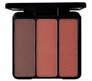 EVE PEARL Blush Trio Blush Palette Everyday Natural Looking Long Lasting Makeup Vitamin E Skincare- Sin-Amon Cheeks