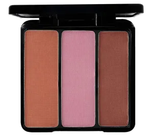 EVE PEARL Blush Trio Blush Palette Everyday Natural Looking Long Lasting Makeup Vitamin E Skincare- Spicy Cheeks