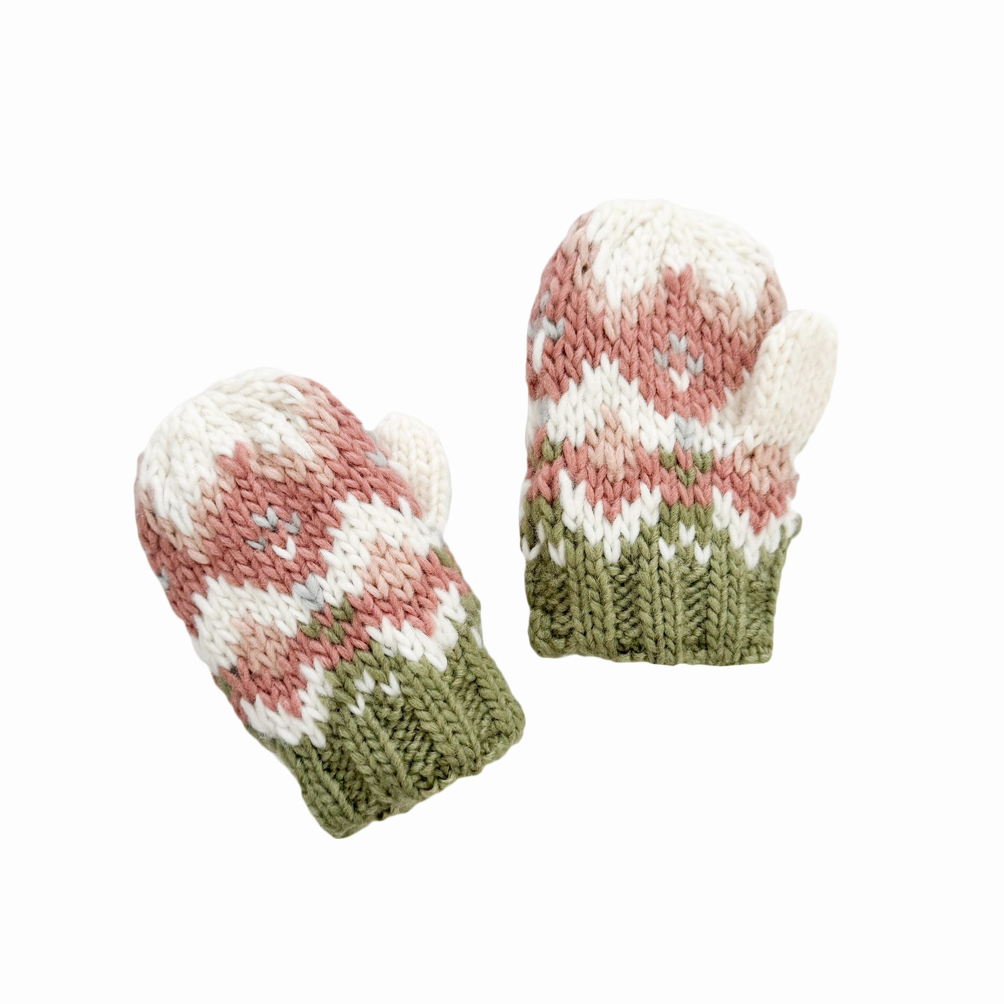 Fairisle Knit Mittens, Pastel | Baby & Kids Accessory