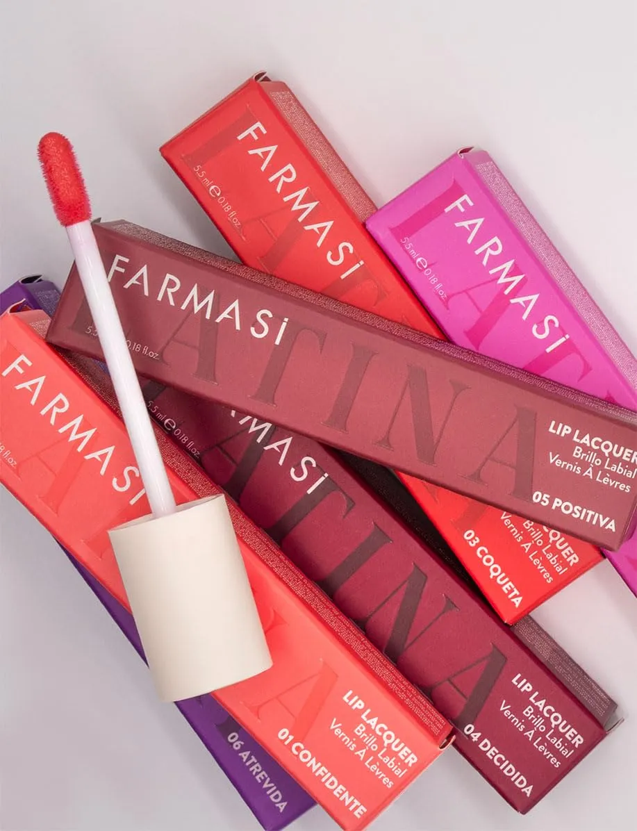 FARMASi Glossy Lip Gloss Latina 04 DECIDIDA - High Shine & Hydrating Finish 5.5ml/0.18flOz