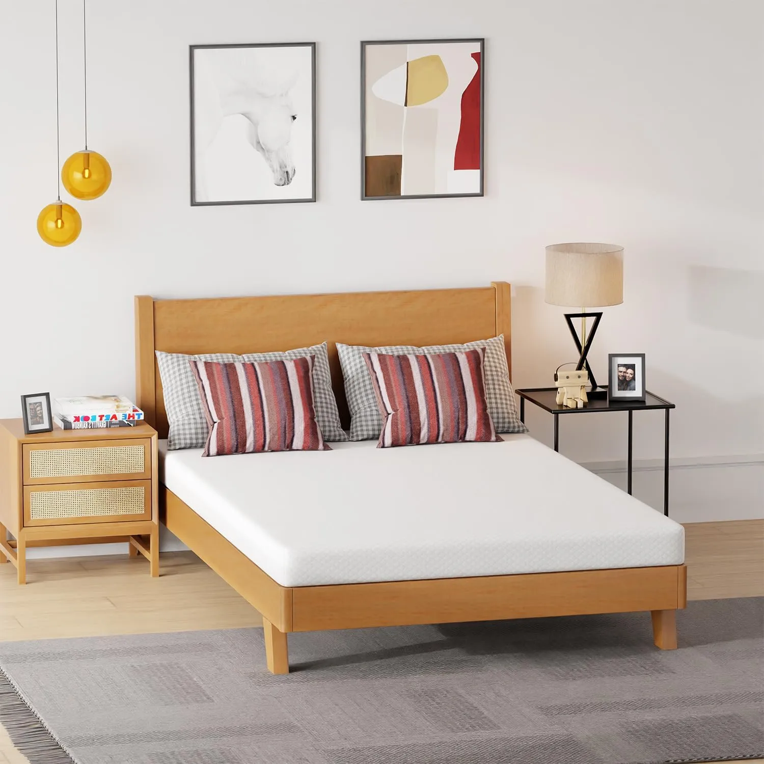 FDW 5 Inch Gel Memory Foam Mattress Medium-Firm Mattress for Pressure Relief & Cooler Sleep Mattress for Kid Adults CertiPUR-US Certified Mattress in a Box, Full