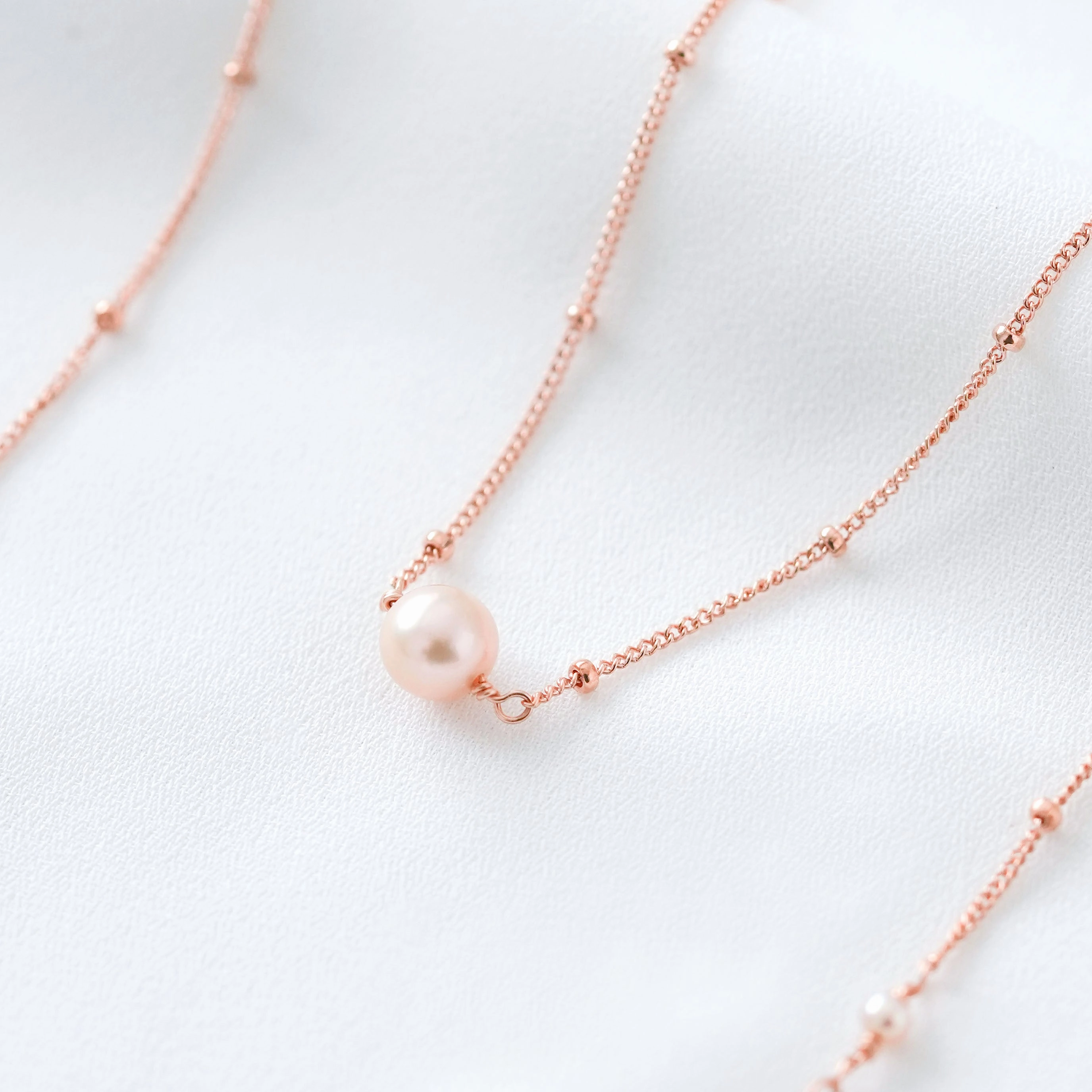 Floating Blush Pearl Necklace