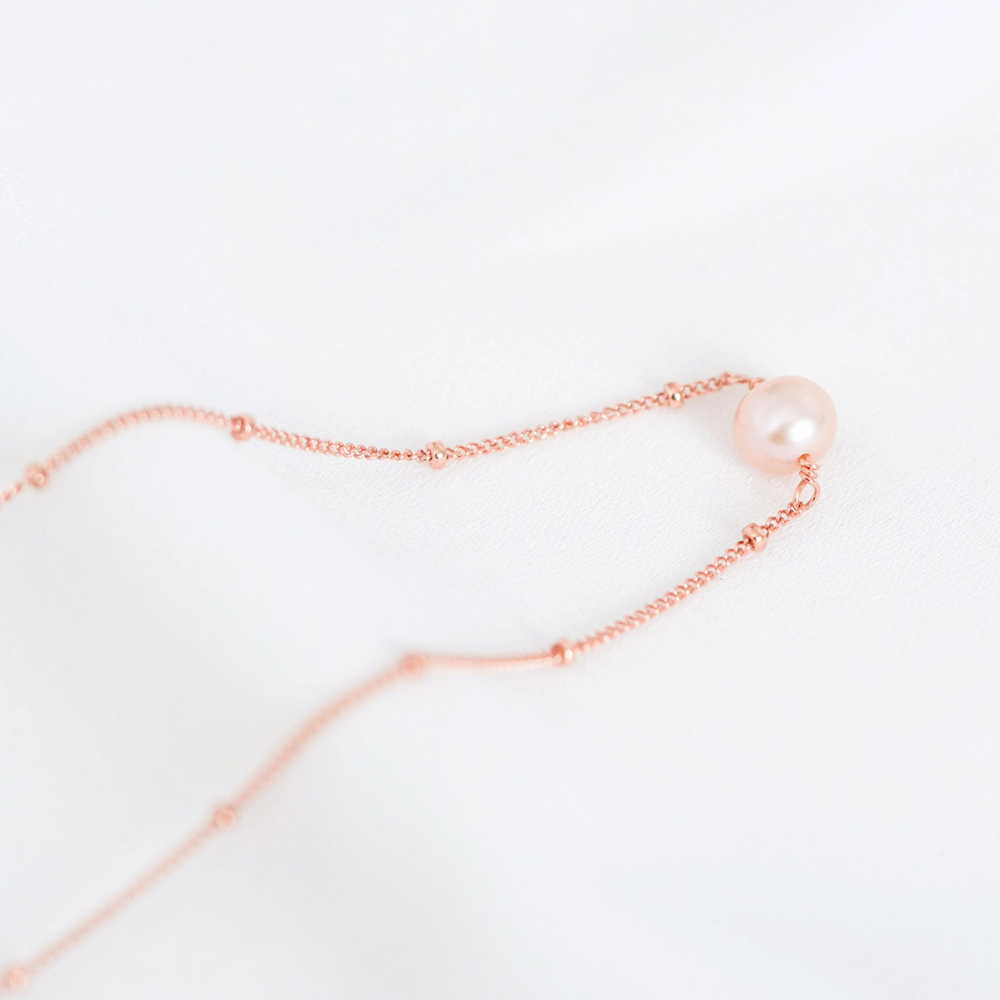 Floating Blush Pearl Necklace