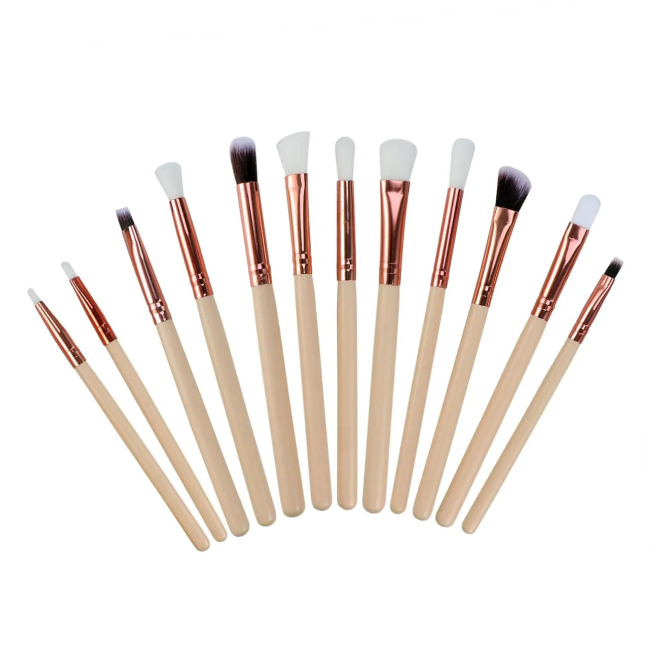 FRCOLOR 36pcs Professional Eye Makeup Brush Set Foundation Eyeshadow Eyeliner and Lip Brushes for Application Premium Synthetic Hair for Daily and Skin Color