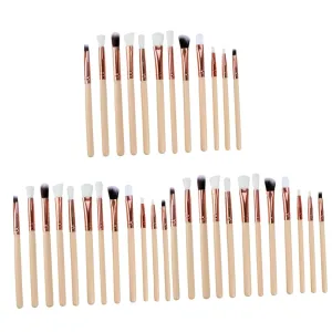 FRCOLOR 36pcs Professional Eye Makeup Brush Set Foundation Eyeshadow Eyeliner and Lip Brushes for Application Premium Synthetic Hair for Daily and Skin Color