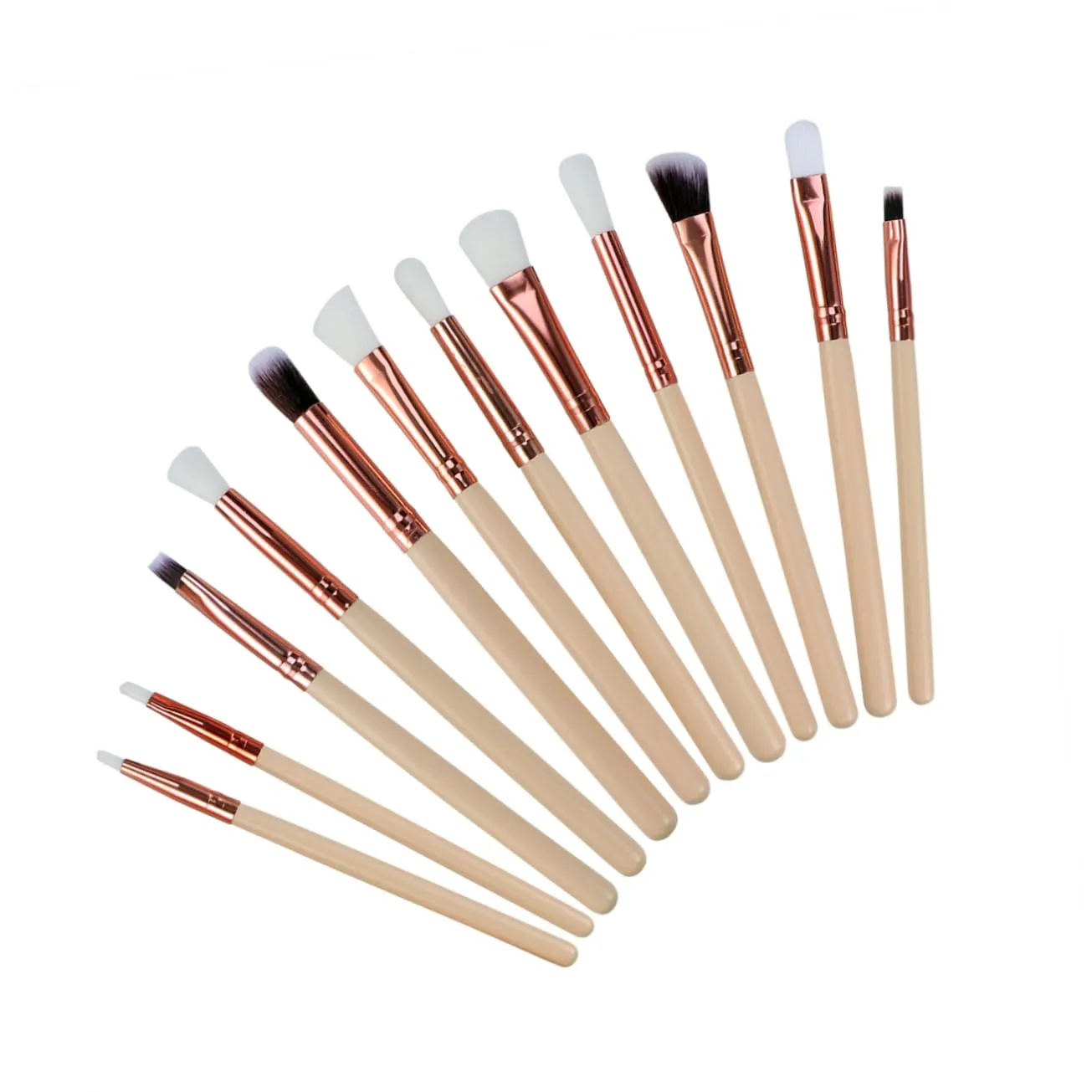 FRCOLOR 36pcs Professional Eye Makeup Brush Set Foundation Eyeshadow Eyeliner and Lip Brushes for Application Premium Synthetic Hair for Daily and Skin Color