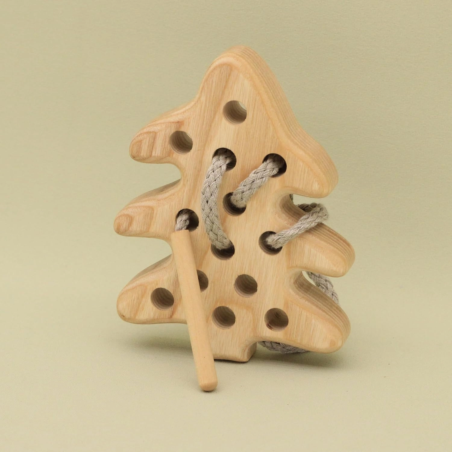 Free Shipping Handmade Wooden Threading Lacing Toy Educational Tree, TT16 for Fine Motor Skills Waldorf Montessori Learning Perfect Gift