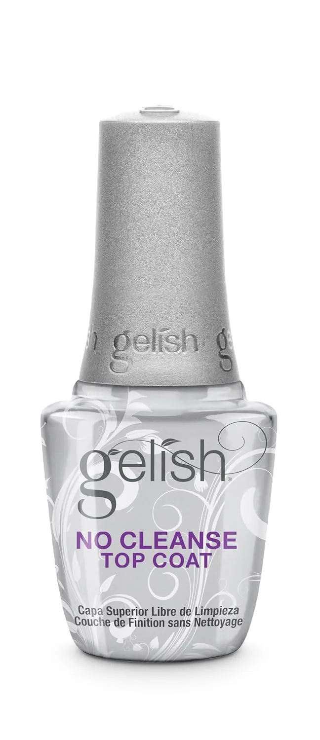 Gelish Dynamic Duo No Cleanse Pack - Foundation Base Coat & No Cleanse Top Coat for Flawless, Long-Lasting Gel Manicure, Glossy Finish, Chip-Free, Travel-Friendly, Easy Application (2pcs)