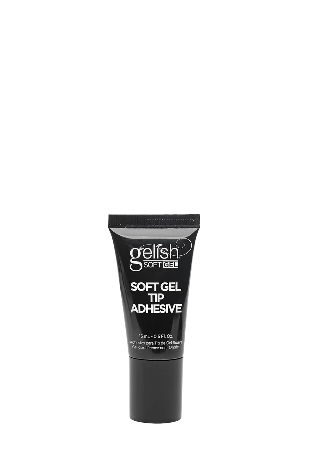 Gelish Soft Gel Tip Adhesive in a Tube – Strong & Long-Lasting Nail Glue for Soft Gel Tips, Precision Applicator, Easy to Use for Professional Nail Extensions (15mL)