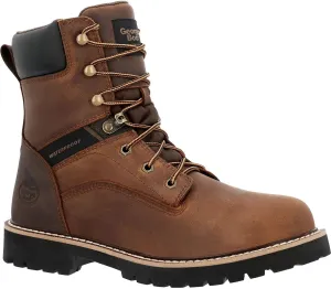 Georgia Boot Core 37 Steel Toe Waterproof Work Boot, Brown, Size 7(M)