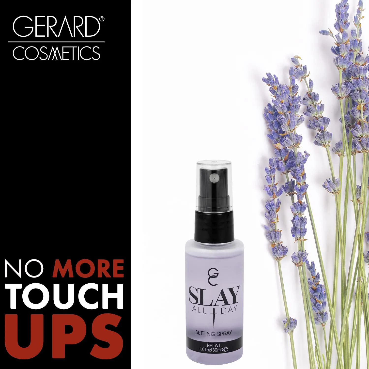 Gerard Cosmetics Makeup Setting Spray Mini (Lavender), Slay All Day Scented Makeup Finishing Spray, Oil Control, Matte Finish, Cruelty Free, Made USA 30 mL (1.01 oz)
