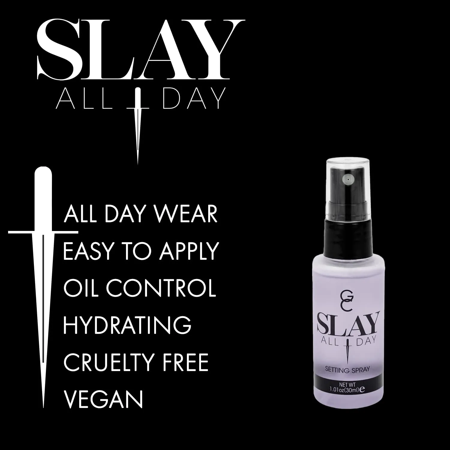 Gerard Cosmetics Makeup Setting Spray Mini (Lavender), Slay All Day Scented Makeup Finishing Spray, Oil Control, Matte Finish, Cruelty Free, Made USA 30 mL (1.01 oz)
