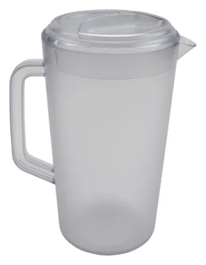 G.E.T. Heavy-Duty 1 Gallon Plastic Pitcher with Lid, Clear, BPA Free
