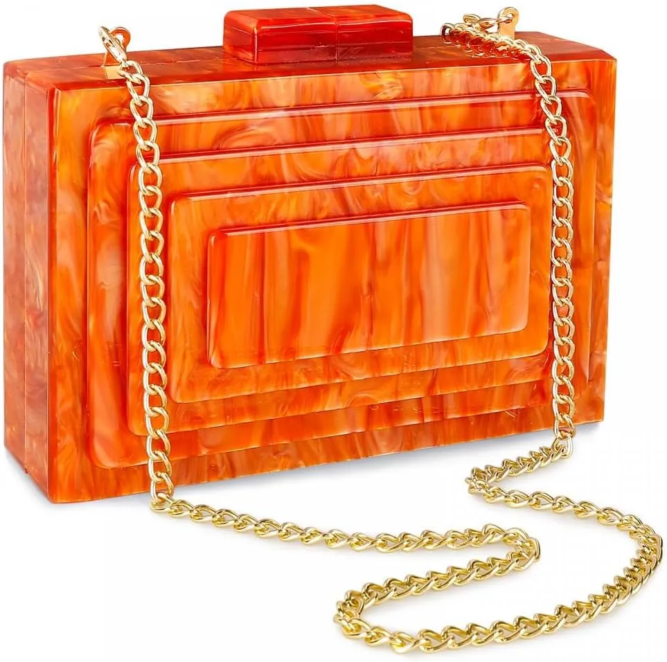 Gets Acrylic Clutch Purses for Women Evening Bag Eyes Multicolor Perspex Box Clutch Glitter Purse Handbags Crossbody Bag
