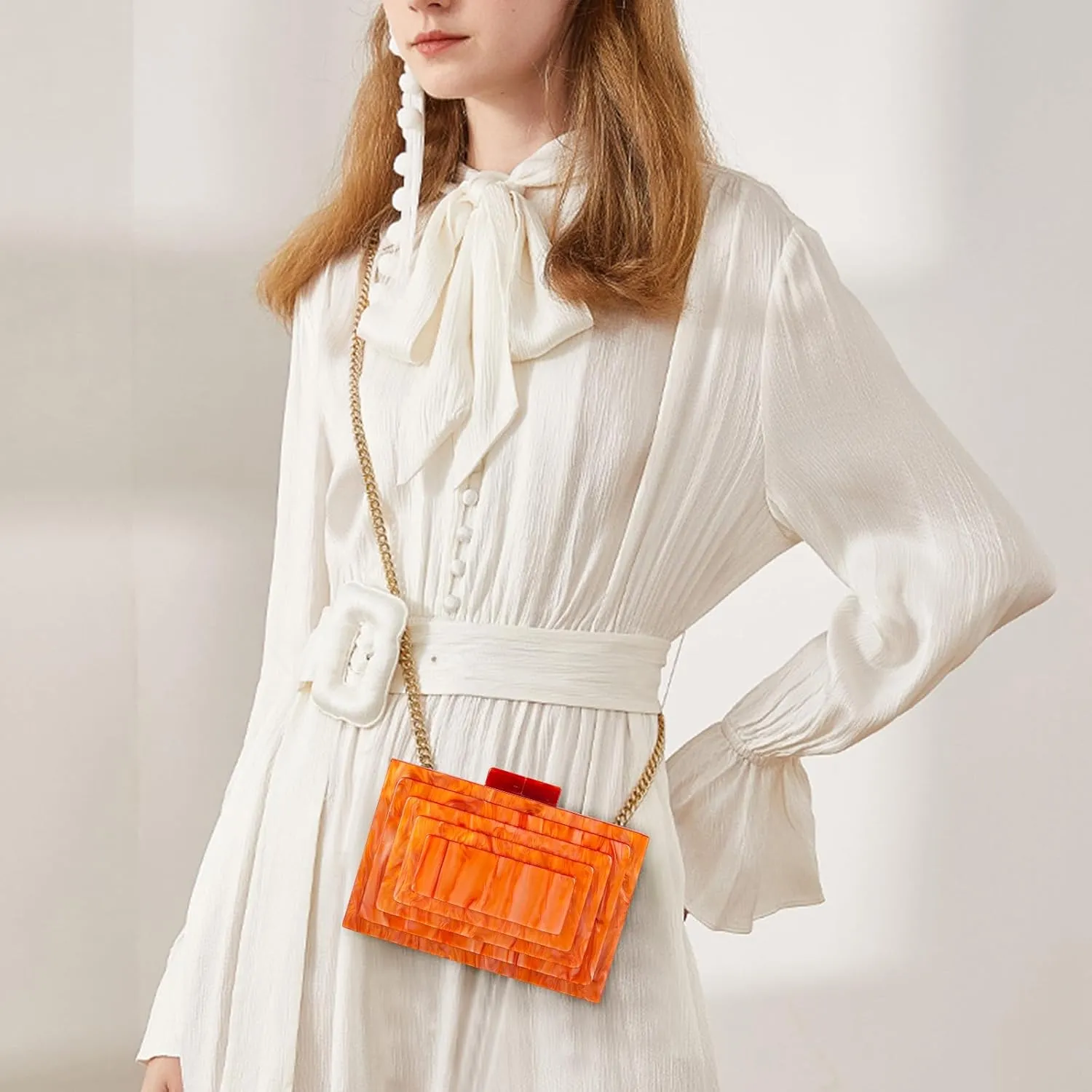 Gets Acrylic Clutch Purses for Women Evening Bag Eyes Multicolor Perspex Box Clutch Glitter Purse Handbags Crossbody Bag