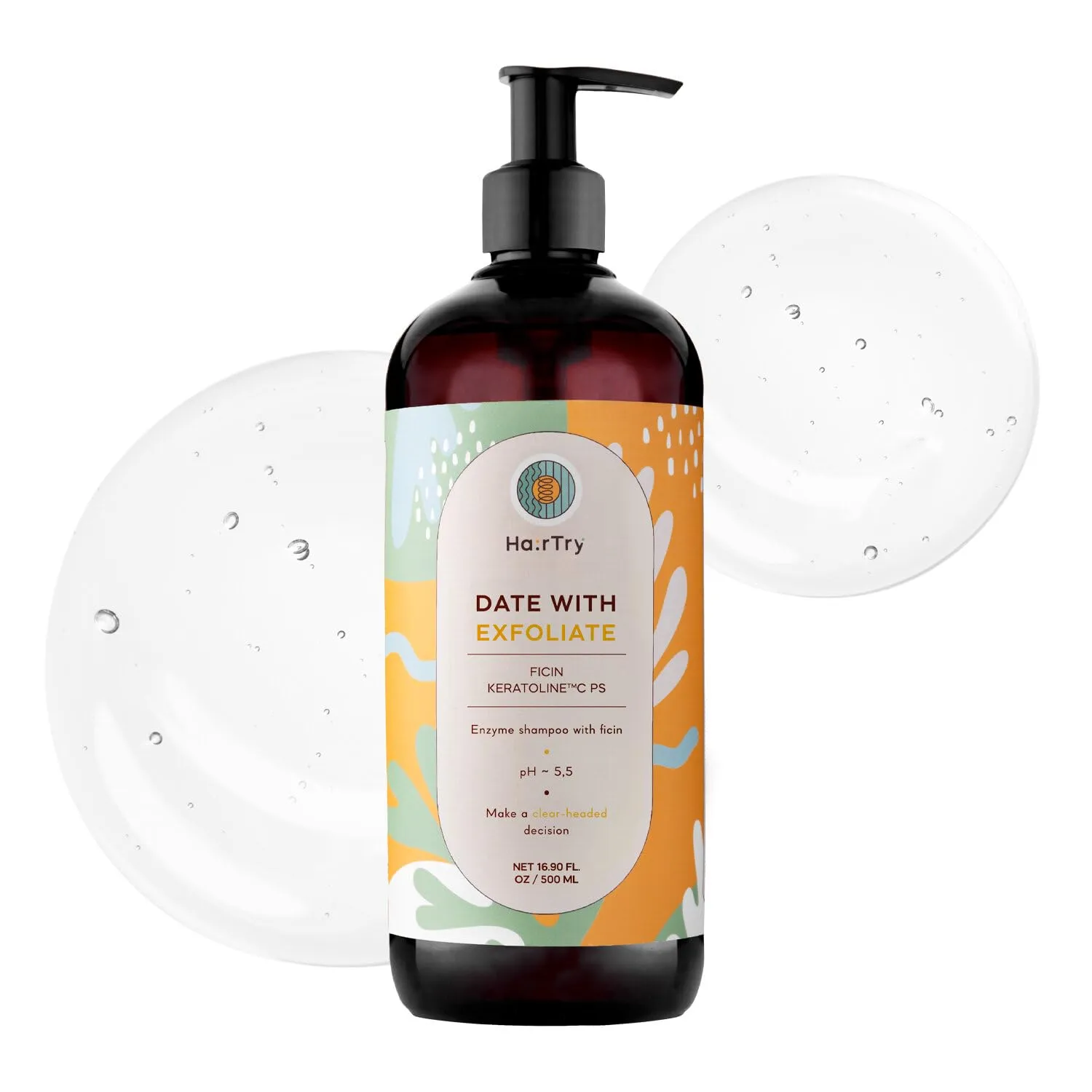 HairTry Date With Exfoliate – Multi-Function Enzymatic Exfoliating Shampoo with Ficin – For Deep Cleansing & Refreshing of the Scalp – Net 17.59 Fl. Oz/ 500 ml