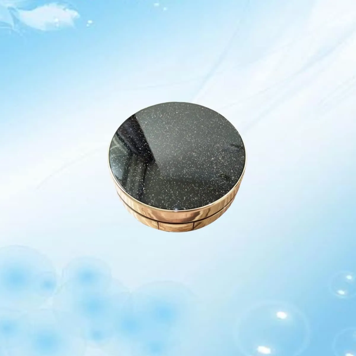 Healifty Cushion Sponge Makeup Liquid Trip Portable Container Travel With Diy Loose Puff Outdoor Empty Bb Foundation Blusher Compact up Holder Case Two-layers for Round