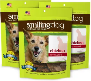 Herbsmith Smiling Dog Treats – Dry Roasted Chicken – That’s 100% it – Bundle of 3