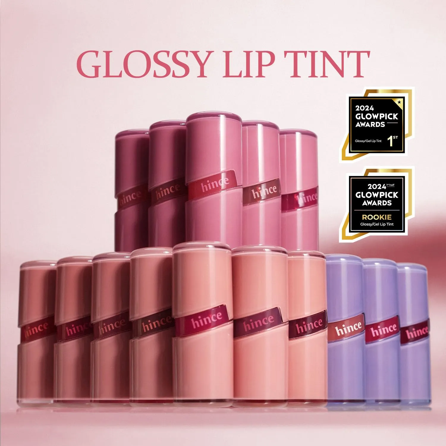HINCE Raw Glow Gel Tint - Glossy Dewy Lip Tint, Non-Sticky & Long Wearing Lip Gloss for Natural Glass Glow, Moisturizing Liquid Lipstick, Vegan, 0.13 fl.oz. (BITE, 15)
