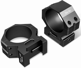 Hiram Scope Rings Set of 2, Rifle Scope Mounts, 7075 Aluminum Alloy Optics Rifle Scope Rings, Low Profile Scope Mount Rings Riflescope Ring Mounts with 1 in. Height for 20 mm Picatinny Rail