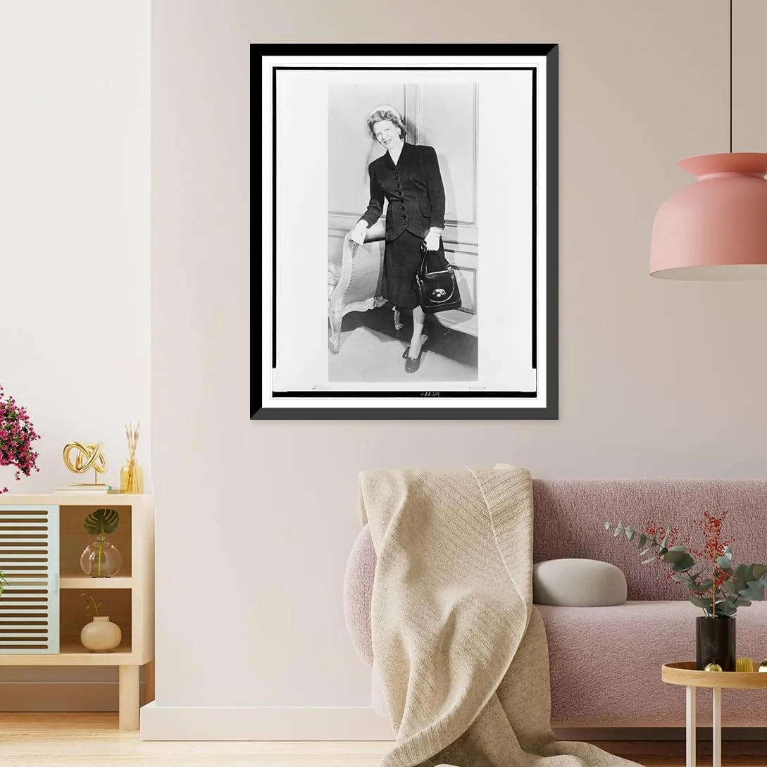 Historic Framed Print, [Miss Elizabeth Arden, full-length portrait, standing, facing left], 17-7/8" x 21-7/8"