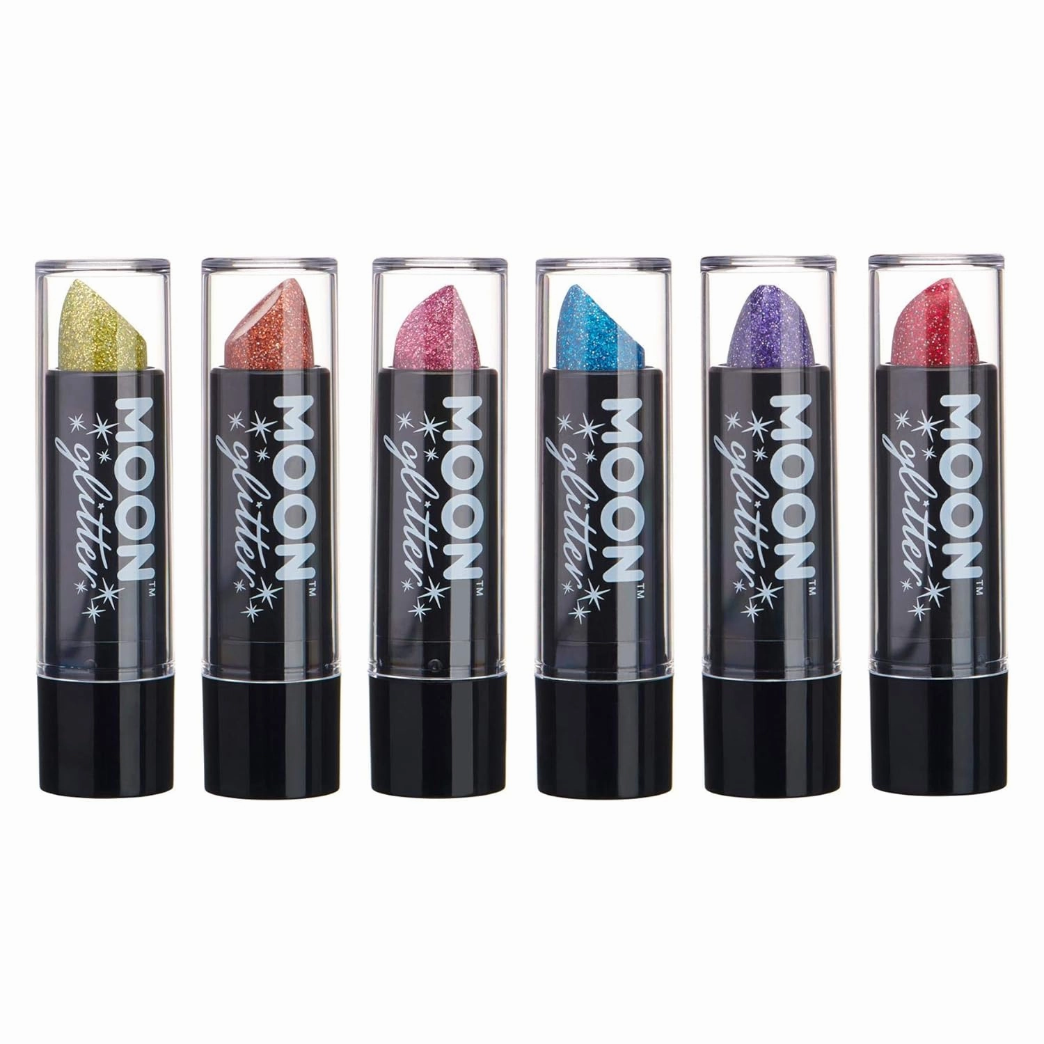 Holographic Glitter Lipstick by Moon Glitter - 0.17oz - Set of 6 colours