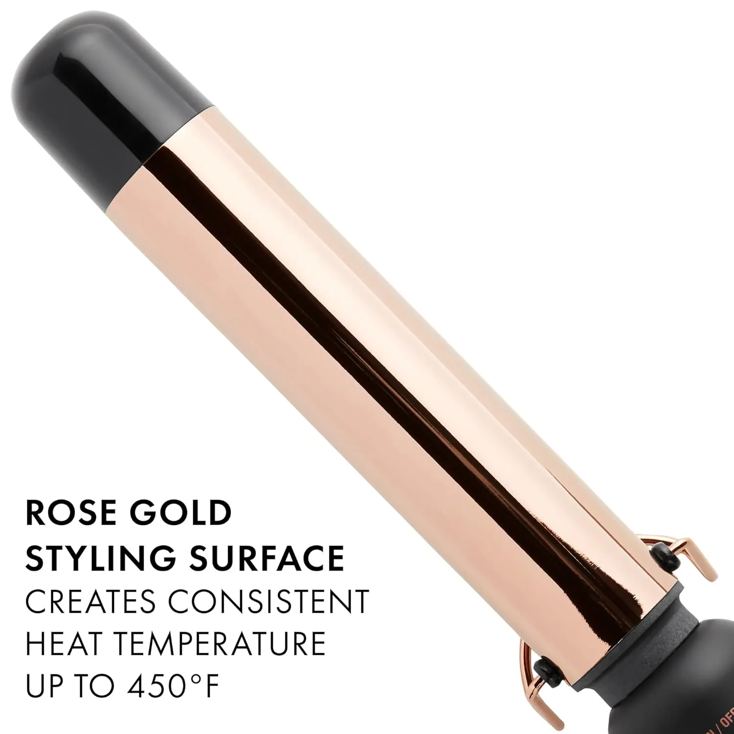HOT TOOLS Pro Artist Rose Gold Digital Curling Iron/Wand | Long Lasting Defined Curls, (1-1/4 in)
