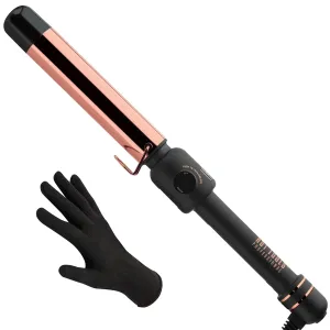 HOT TOOLS Pro Artist Rose Gold Digital Curling Iron/Wand | Long Lasting Defined Curls, (1-1/4 in)