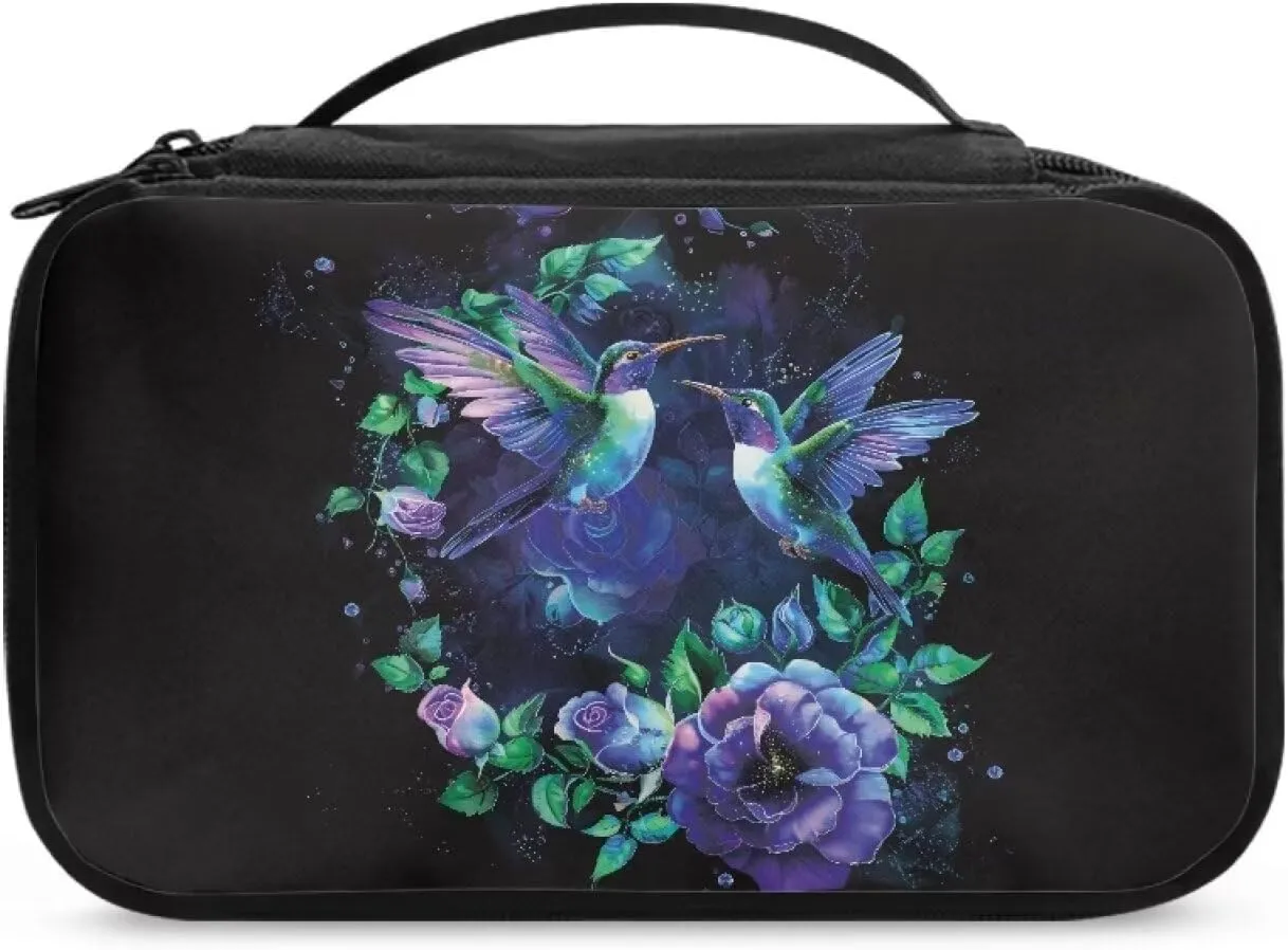 Hummingbird Make Up Bags for Women Makeup Travel Bag Travel Cosmetic Organizer Wear-resistant Makeup Pouch Suitable for Your Family Trip To Pack All Men,Women Toiletries
