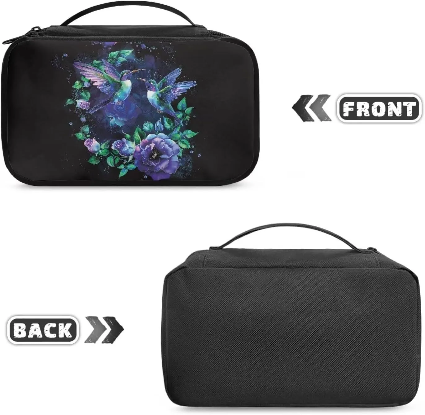 Hummingbird Make Up Bags for Women Makeup Travel Bag Travel Cosmetic Organizer Wear-resistant Makeup Pouch Suitable for Your Family Trip To Pack All Men,Women Toiletries