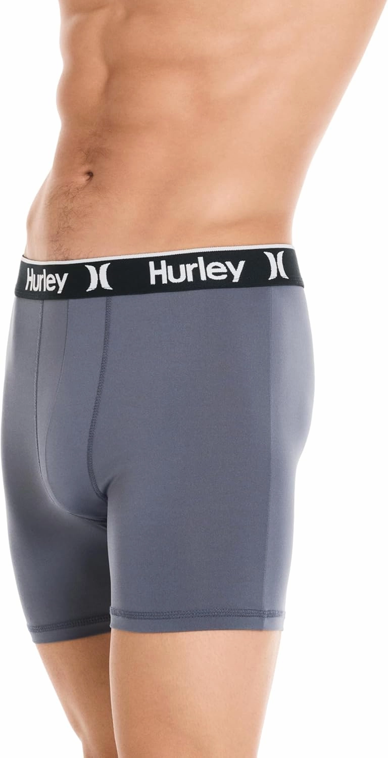 Hurley Men's 5 Pack Stretch Boxer Briefs