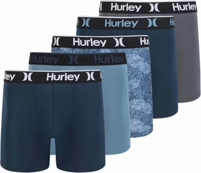 Hurley Men's 5 Pack Stretch Boxer Briefs