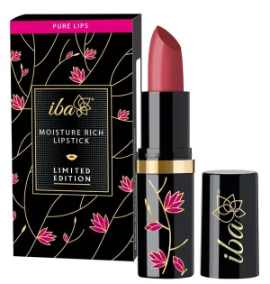 Ib.a Moisture Rich Lipstick Limited Edition for Women - E02 Sunday Brunch, 4g | Creamy Finish | Intense Color & Highly Pigmented | Enriched with Vitamin E, Coconut Oil and Shea Butter |