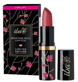 Ib.a Moisture Rich Lipstick Limited Edition for Women - E03 Sweet Heart, 4g | Creamy Finish | Intense Color & Highly Pigmented | Enriched with Vitamin E, Coconut Oil and Shea Butter |
