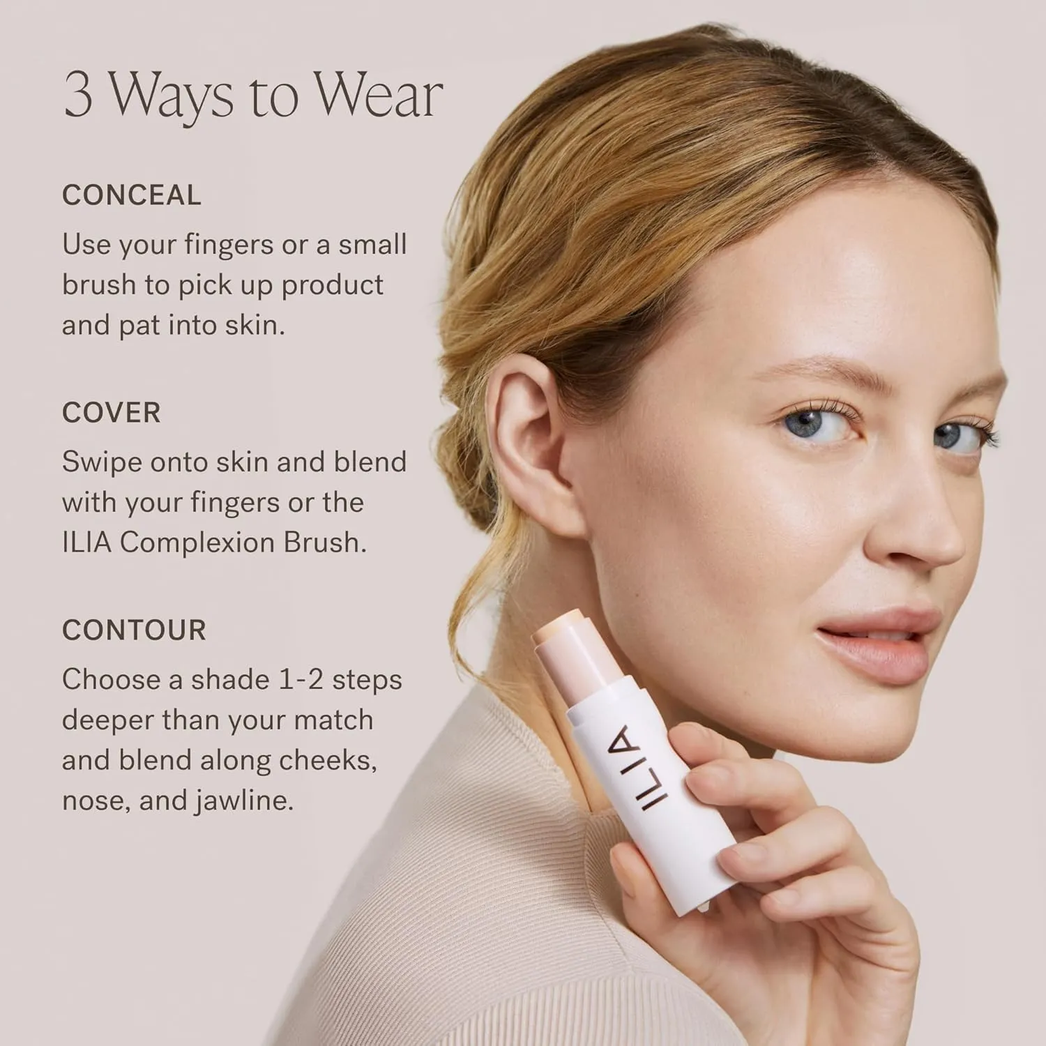 ILIA - Skin Rewind Complexion Stick - Foundation   Concealer   Skincare | Non-Toxic, Vegan, Cruelty-Free, Clean Makeup (9N - Tupelo, 0.35 oz | 10 g)
