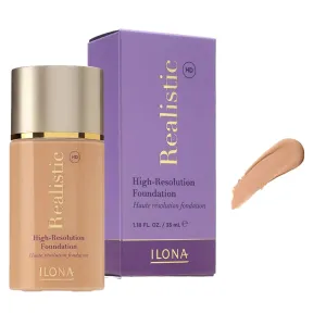 ILONA Realistic™ HD High-Definition Makeup Foundation | 1.18 Fl Oz | Real Cream