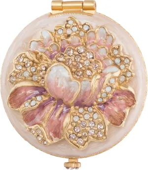 Jay Strongwater Angela Round Floral Compact - Boudoire
