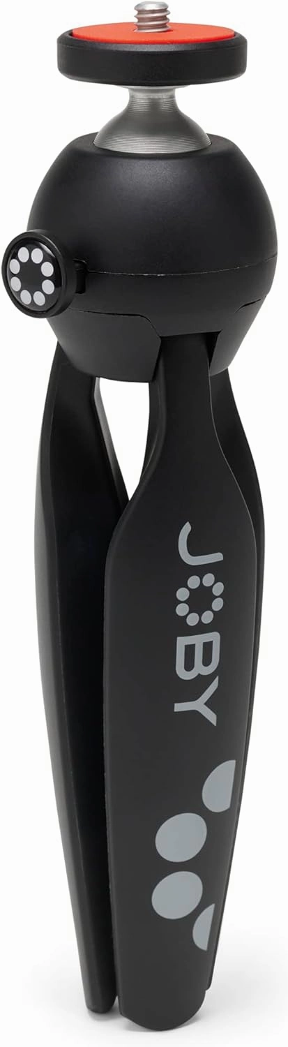 JOBY HandyPod 2, Table Top Tripod with BallHead, Handheld Phone Tripod for Smartphones, Action Cam and Mirrorless Cameras or Devices up to 1.0Kg (2.2lbs), Black