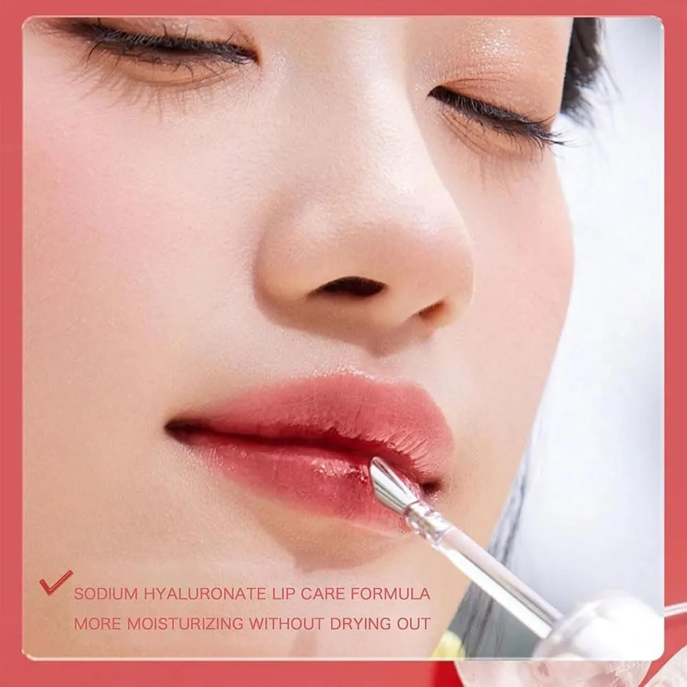 Judydolll Ice Watery Lip Gloss, Ice Iron Tinted Lip Tint, Jelly Hydrating Lip Gloss, Long-Lasting Lightweight Lip Tint (#06)
