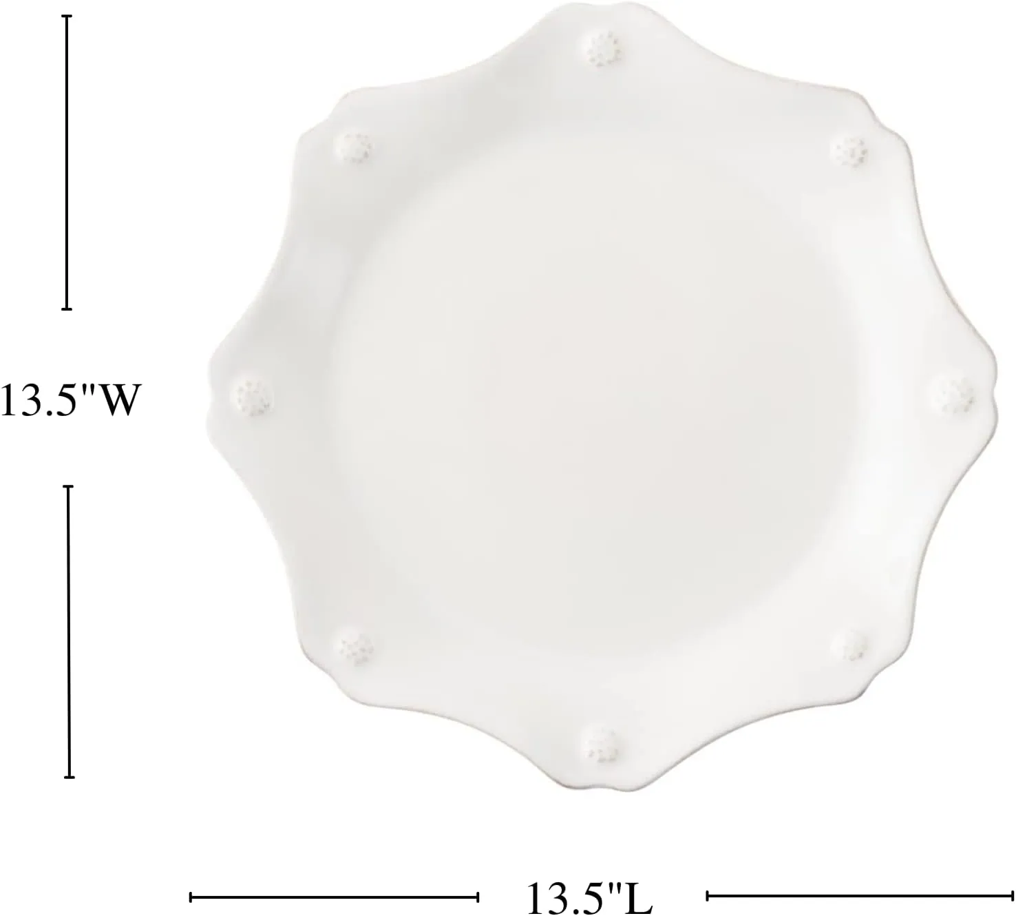 Juliska Berry & Thread Scallop Platter/Charger - Whitewash