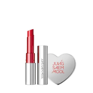 JUNG SAEM MOOL OFFICIAL] New Classic Glaze Lipstick Gift Set (Apple-Flirting) | Glaze Lipstick   Heart Mirror Mini