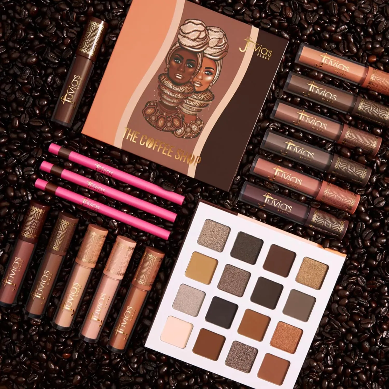 Juvia's Place Coffee Shop Lip Gloss - Brown Sugar - Hydrating Butter Lip Gloss for Women, Long-Lasting Shine, Moisturizing Glass-like Finish, Plumping Non-sticky Lip Gloss, Suitable for every vibe