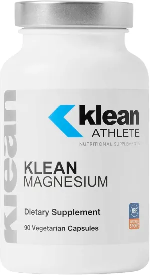 Klean ATHLETE Klean Magnesium | Supports Ability to Produce and Utilize Energy (ATP), Contract and Relax Muscles and Improves Recovery Time* | NSF Certified for Sport | 90 Vegetarian Capsules
