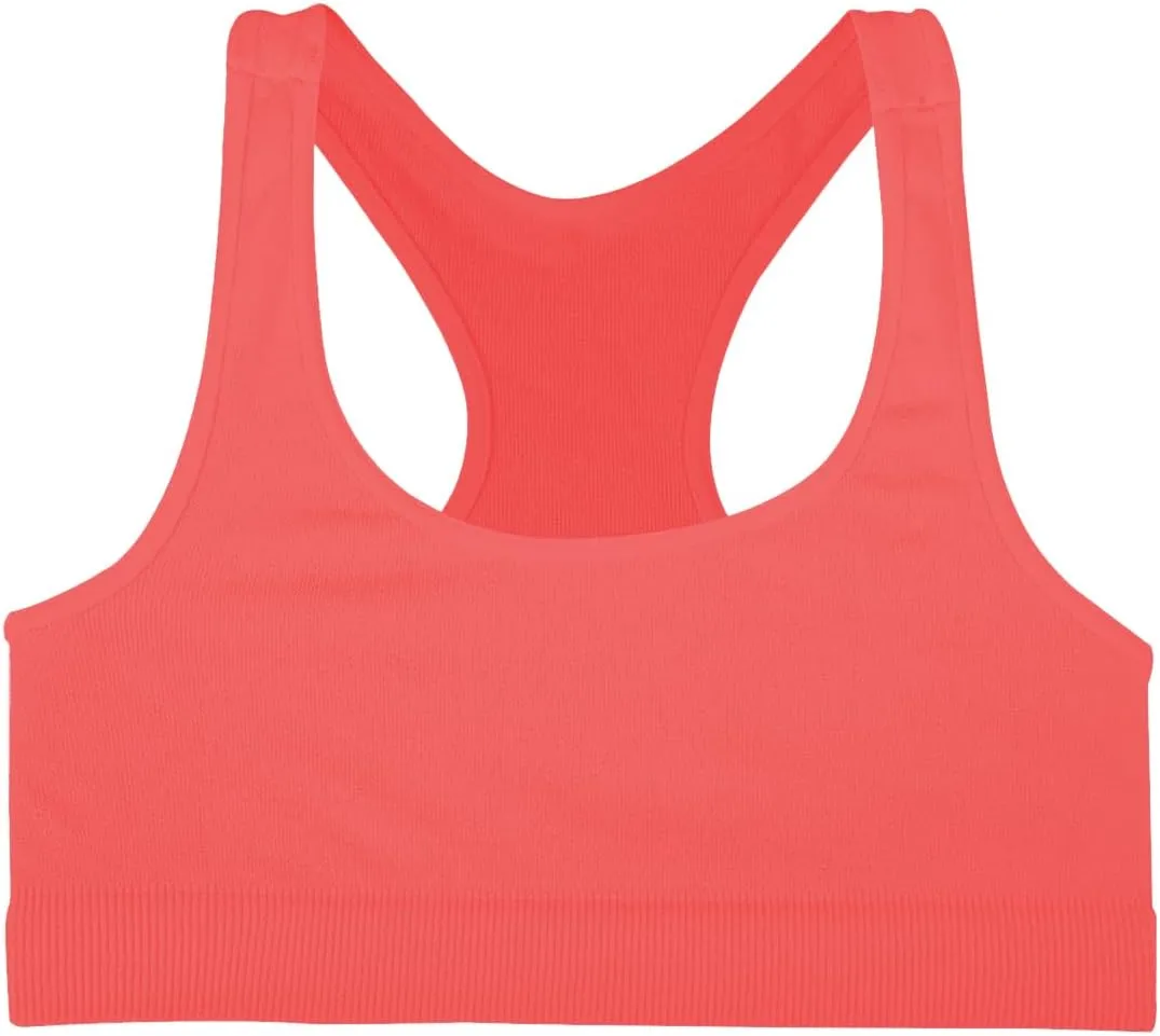 Kurve Girl’s Stretchy Crop Racerback Undershirt Training Sports Bra, UV Protective Fabric, UPF 50 , Made in USA,