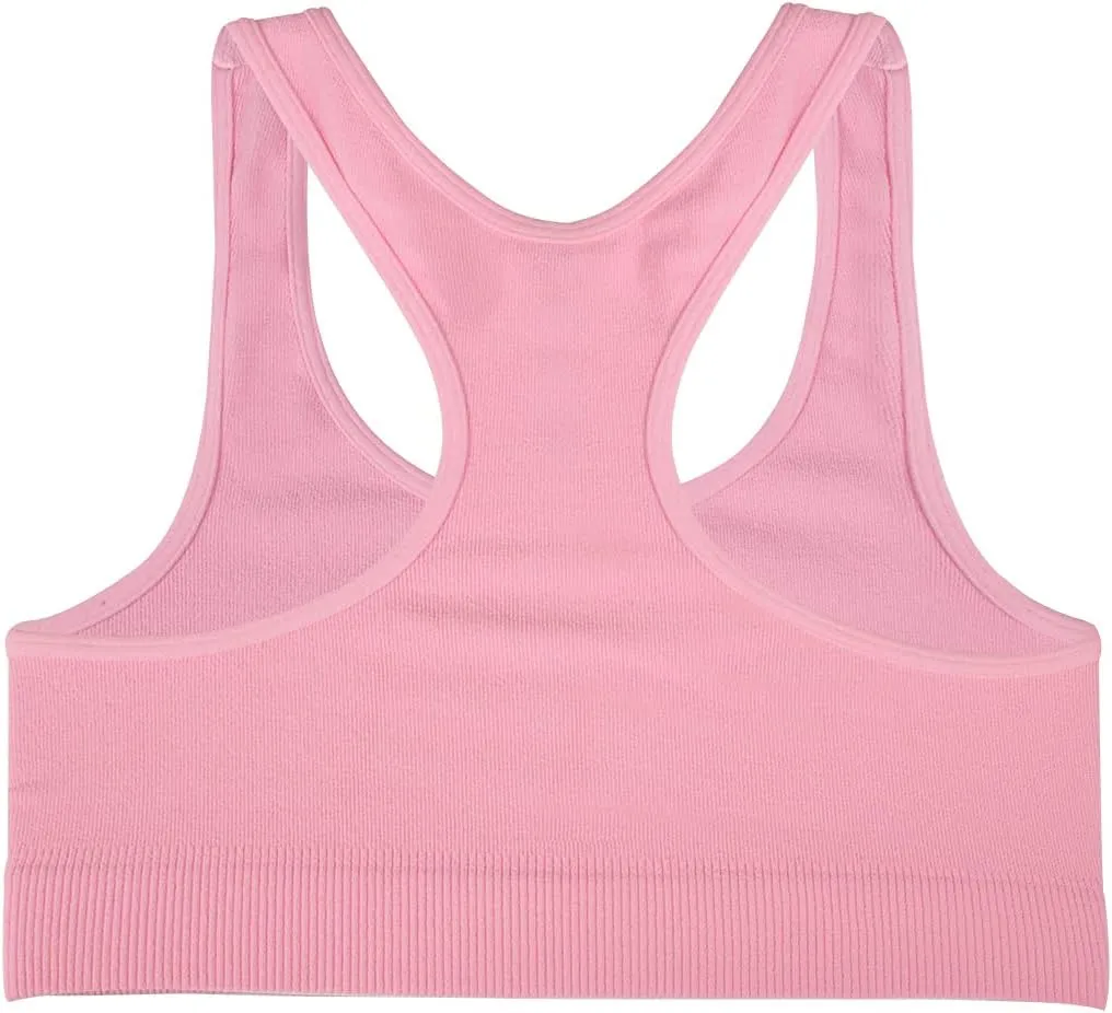 Kurve Girl’s Stretchy Crop Racerback Undershirt Training Sports Bra, UV Protective Fabric, UPF 50 , Made in USA,
