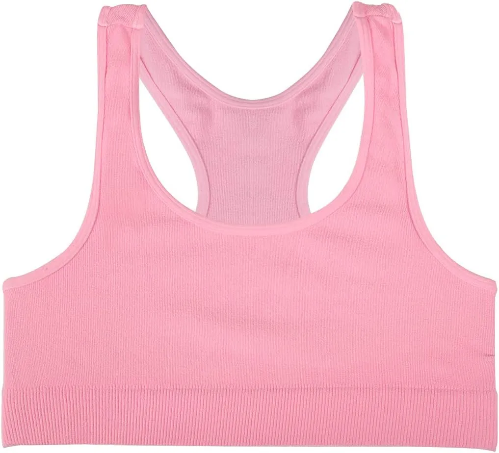 Kurve Girl’s Stretchy Crop Racerback Undershirt Training Sports Bra, UV Protective Fabric, UPF 50 , Made in USA,